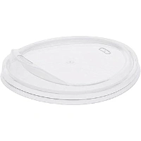 Крышка д/стакана с питейн./без заглуш.ПП d-90мм прозр., 1000шт/кор (3016П)