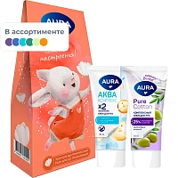 Подарочный набор AURA Крем д/рук Увл 30 мл+Крем д/рук Комплекс 30мл в ассор