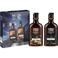 Подарочный набор MEN CODE Гель д/д ЭкстрУгля300 мл+Шамп д/волос укреп300мл