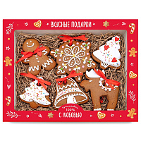 Набор пряников Ёлочные игрушки Пекарня Sofi, имбирно-медовые (наб.№1), 285г