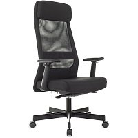 Кресло VB_Бюрократ T-995 черный TW-01 сетка/ткань крестов. металл черный