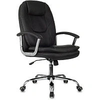 Кресло VB_Бюрократ CH-868SL черный экокожа крестов. металл хром