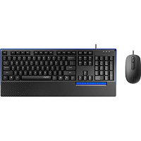 Набор клавиатура+мышь RAPOO проводная NX2000, цвет - черный