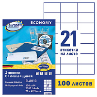 Этикетка самоклеящаяся 70х42,3 мм, 21 этикетка, белая, 70 г/м2, 100 л., Avery, Европа-100, ELA013 фото Этикетка самоклеящаяся 70х42,3 мм, 21 этикетка, белая, 70 г/м2, 100 л., Avery, Европа-100, ELA013