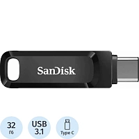 Флеш-память 32GB SanDisk Ultra DualDriveGo USB3.1-USB-C чер SDDDC3-032G-G46
