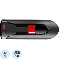 Флеш-память 32GB SanDisk CZ60 Cruzer Glide, USB 2.0 Black (SDCZ60-032G-B35)