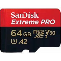 Карта памяти 64 ГБ micro SDXC SanDisk Extreme Pro UHS-I U3 V30 (SDSQXCU-064G-GN6MA)