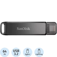 Флеш-память 64GB SanDisk iXpand Luxe Type-C/Lightning SDIX70N-064G-GN6NN