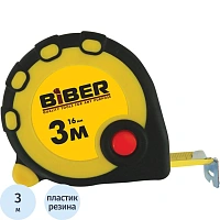 Рулетка БИБЕР 40091 STANDART обрезиненный корпус 3мх16мм