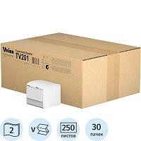 Бумага туалетная VEIRO (Система T3), КОМПЛЕКТ 30 шт., Comfort, листовая, 250 листов, 21х10,8 см, 2-слойная, TV201