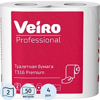 Бумага туалетная Veiro Professional 2сл 50 м 4рул/уп Т316_УГМК