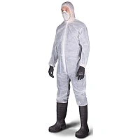 Комбинезон однораз. защит с капюш Zonegard белый р-р XL (EP428)
