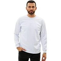 Толстовка 100% хб (240г) без капюшона, цв.белый, размер XXXL