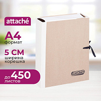 Папка архивная на 4-х завязках Attache А4 50 мм крафт-бумага/коленкор до 450 листов фото Папка архивная на 4-х завязках Attache А4 50 мм крафт-бумага/коленкор до 450 листов