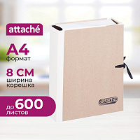 Папка архивная на 4-х завязках Attache А4 80 мм крафт-бумага/коленкор до 600 листов фото Папка архивная на 4-х завязках Attache А4 80 мм крафт-бумага/коленкор до 600 листов