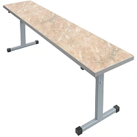 Скамья MET_180x32x46 пластик мрамор беж/серый НОВ