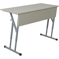 Парта MET_Комус Мебель Стол ученический 2-местный 3-7р.г. серый/серый НОВ