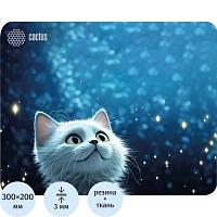 Коврик для мыши Cactus White Cat 300x250x3мм (CS-MPC-D11M)