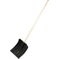 Лопата для уборки снега пластик/ковш 380x385x1420мм деревян/черенок_6157453