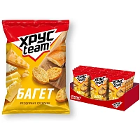 Сухарики Хрустим багет сырное ассорти 60гx24 шт/уп
