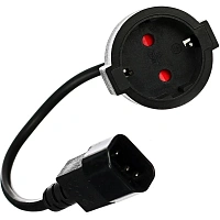 Кабель -переходник UPS -> розетка 3Gx0,75mm2 медь <VDE> VCOM 0.15m <CE002