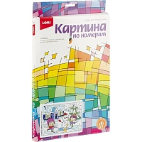 Картина по номерам Lori Зимняя серия Снежные забавы 34x20.5 см