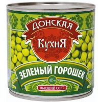 Горошек зеленый Донская Кухня, 425мл/400гx12шт/уп