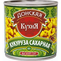 Кукуруза Донская Кухня, 425мл/400гx12шт/уп