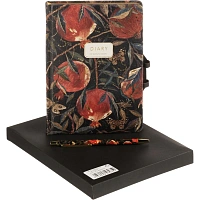 Набор подарочный ежедневник недат. А5+ с ручкой, Гранат, 3-744/02-5