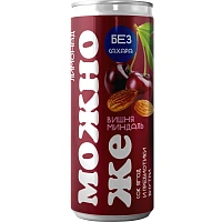 Лимонад Можно Же Вишня-Миндаль с пребиотиком пастериз среднегаз ж/б 0,33л