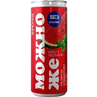 Лимонад Можно Же Арбуз-Мелисса с пребиотиком пастериз среднегаз ж/б 0,33л