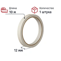 Клейкая лента двухсторонняя монтажная прозрачная на бумажной основе 12 мм x 10 м
