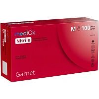 Перчатки нитрил. н/с. н/о, красные MediOk (M) 50п/уп, 4гр
