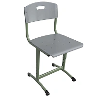 Стул ученический MET Универсал 5-7р.г. (4-6р.г) ПФ серый 7040/зеленый 6021