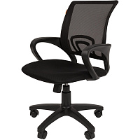 Кресло офисное Chairman CH 696 черное (сетка/ткань, пластик)