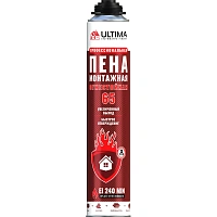 Пена монтажная профессиональная ULTIMA PRO 65 огнестойкая 850 мл