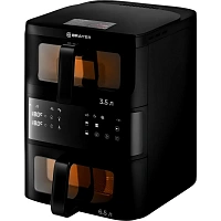 Аэрогриль BRAYER 2048BR,2500Вт,10л,2 чаши,t.200С,съем реш,LED-дисп,10 прогр