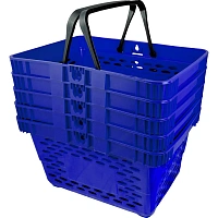 Корзина покупательская пластик синяя