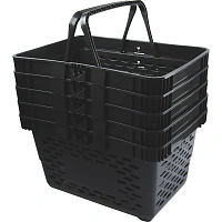 Корзина покупательская EVR_CLASSIC плас.с 2 плас.ручк.,20л цв.черный 5шт/уп