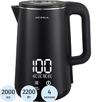 Чайник SUPRA KES-1888DP, 2л,2200ВТ, черный