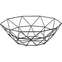 Фруктовница для фруктов Геометрия 27,5х27,5х8 см, цвет черный 3944571