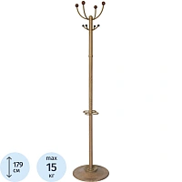 Вешалка напольная (стойка) Квартет 3Д на 4 персоны с держателем для зонтов (бук)
