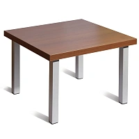 Стол журнальный Триада (орех/алюминий, 600x600x430 мм)