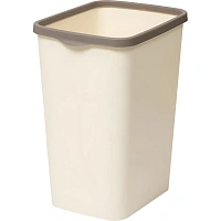 Ведро мусорное пластик с фиксатором Tandem 9л (слон.кость/шоколад)_841126