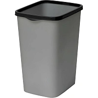 Ведро мусорное пластик с фиксатором Tandem 20л (сер.металлик/черный)_842258