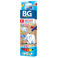 Карандаши цветные BG "Jumbo", 06цв., трехгран., толстые, 5,0мм, европодвес фото Карандаши цветные BG "Jumbo", 06цв., трехгран., толстые, 5,0мм, европодвес