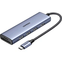 Разветвитель USB UGREEN CM511 (15596)USB-C To HDMI 4K@30Hz+3xUSB A+PD серый
