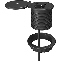 Платформа POWER GROMMET G5101E-2AC1N1Q(1сил.р./USB/Type-C/каб-к/б.заряд)чер