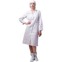 Халат антистатич. женский  М-102 белый, тип D, Москвичка, 104-108/158-164