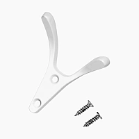 Вешалка настенная УЗК_Крючок двухрожковый StahlBuro 206 WW (16159) белый